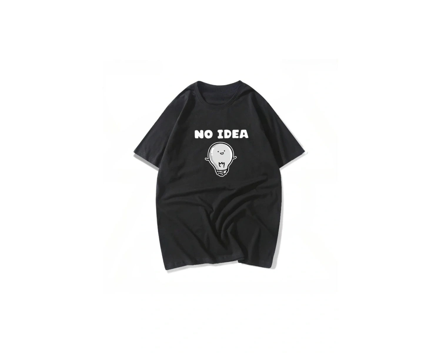 Siyah Komik Sloganı Im Late for Work Mizah Vintage Japonya Kanji Hiçbir Fikir Baskılı T Sh