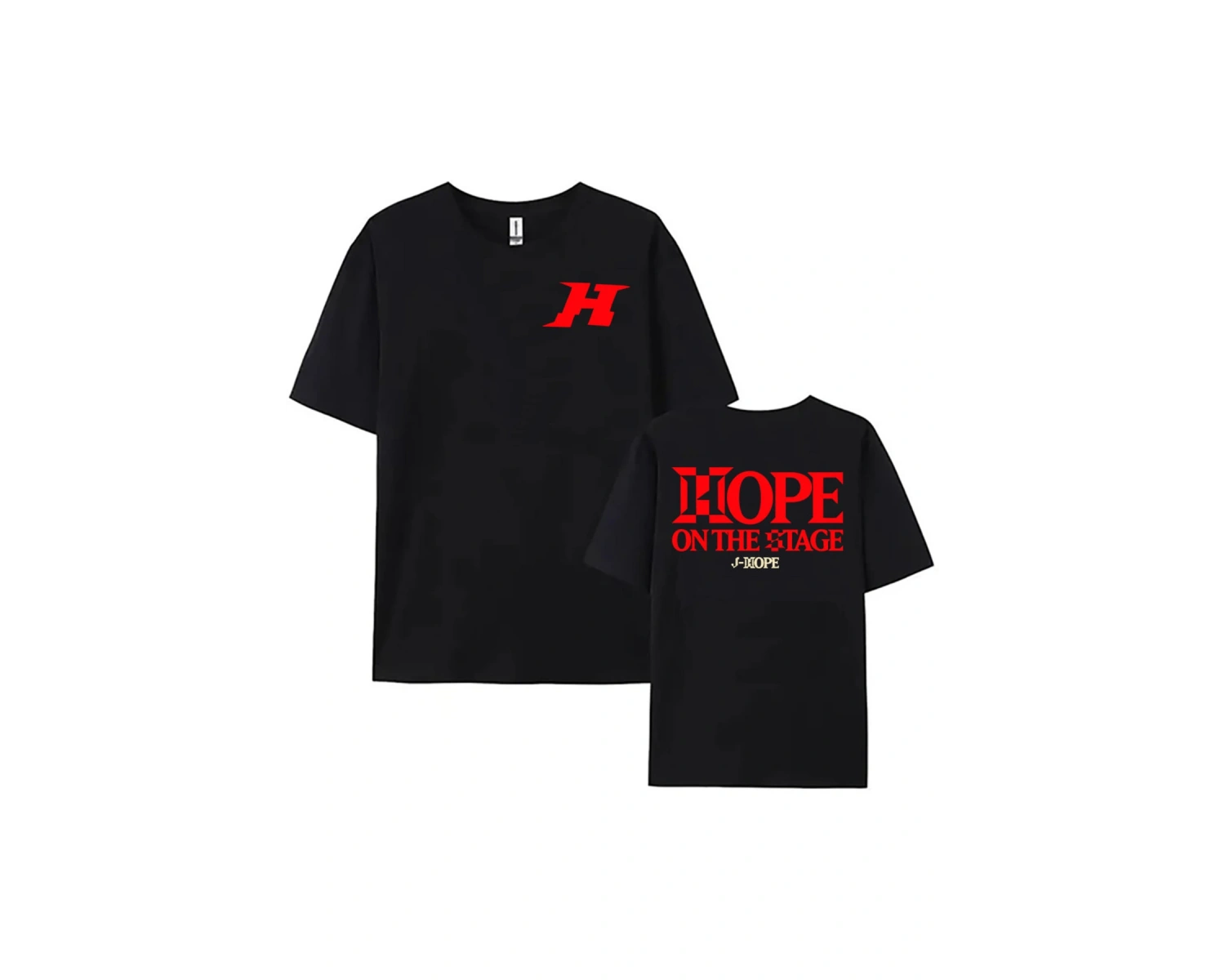 Siyah Kore Şarkıcı J-Hope Sahnede Turu Unisex Sokak Grafik Hi