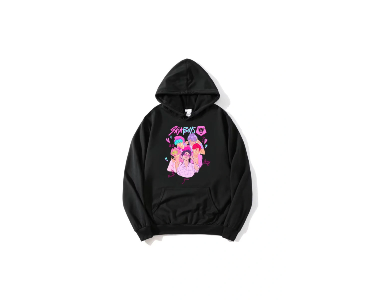 Siyah KPop Demon Hunters Saja Boys Derpy TigerModa Film Baskıl