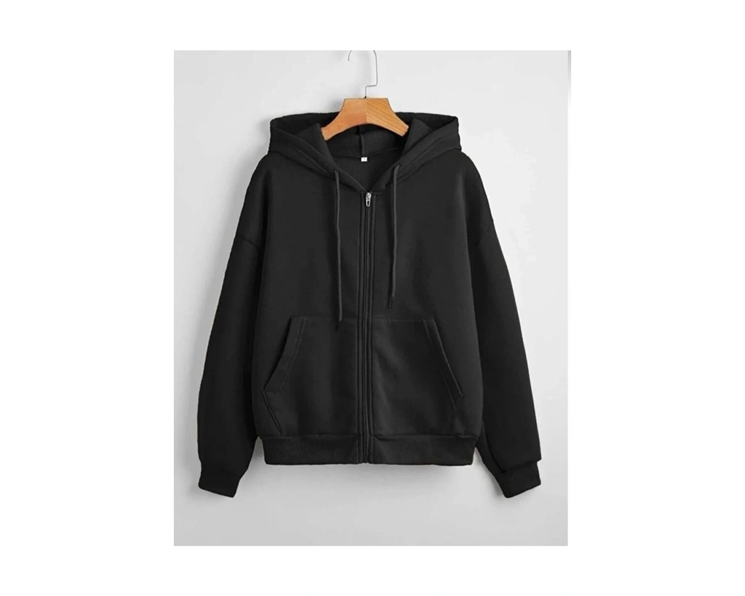 Siyah Oversize 3 Iplik Kalın Içi Polarlı Fermuarlı Kelebek Baskılı 1.kalite Bol Kesim Sweatshirt