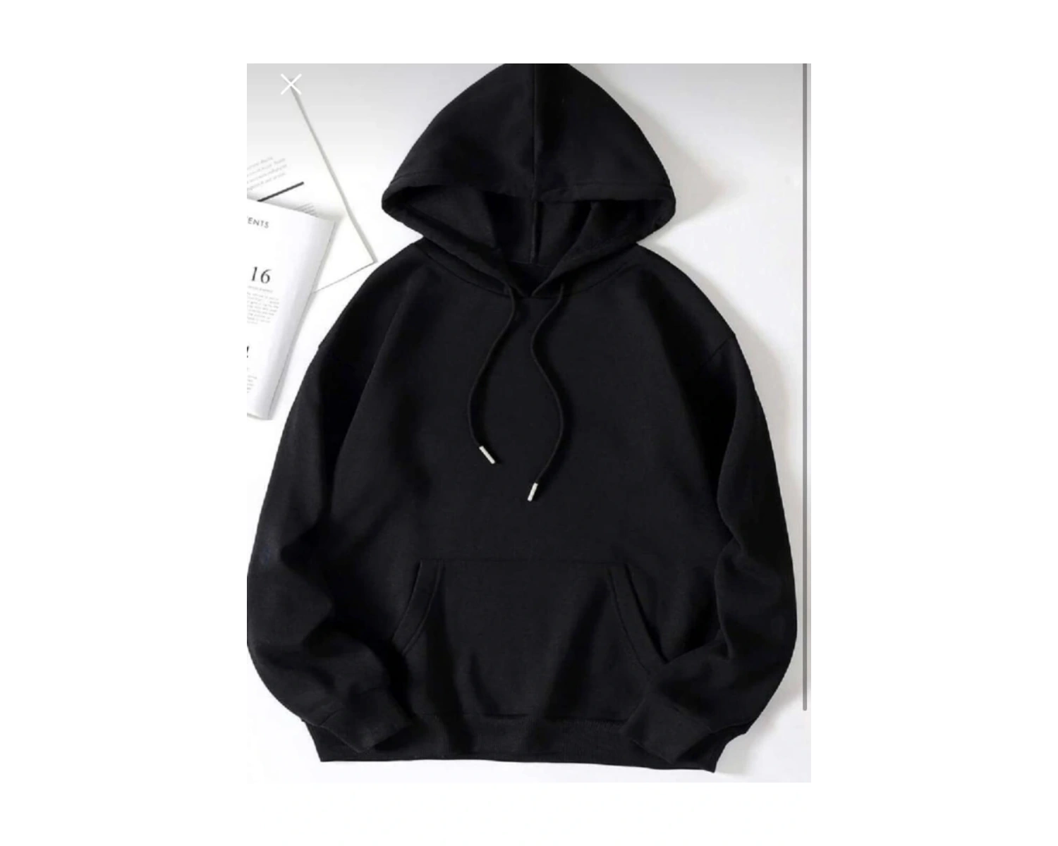 Siyah Oversize Trust Yourself Baskılı Kapşonlu Kanguru Cepli Pamuklu Sweatshirt