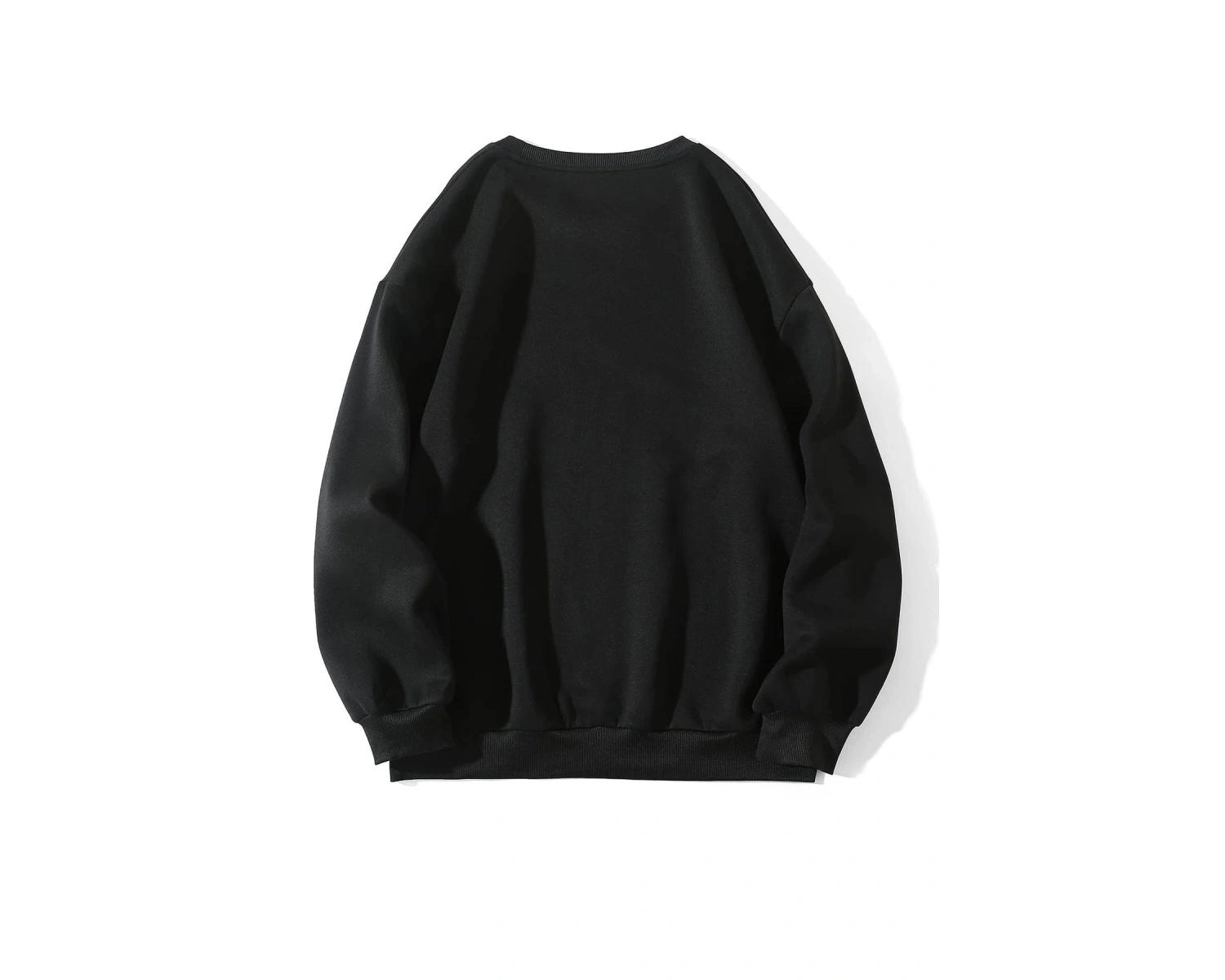 Siyah Painias Baskılı Oversize Bisiklet Yaka Sweatshirt
