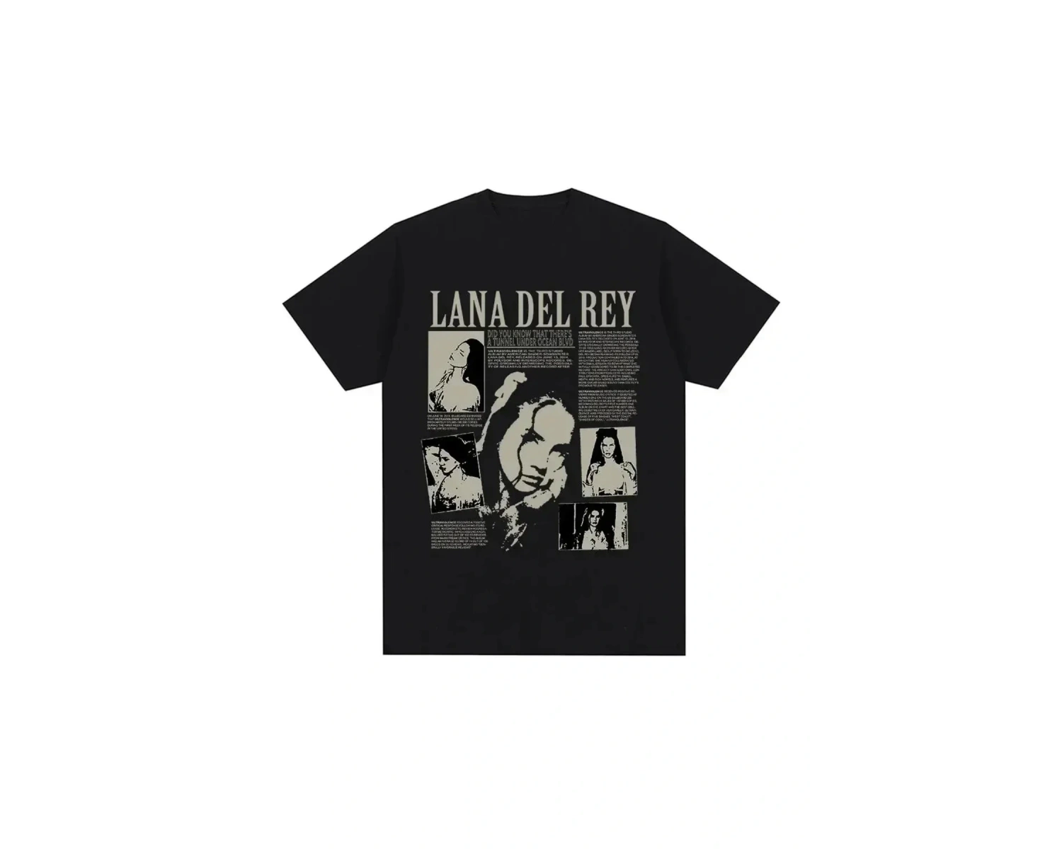 Siyah Şarkıcı Lana Del Rey Baskı Hip Hop leri Streetwear Harajuku kı