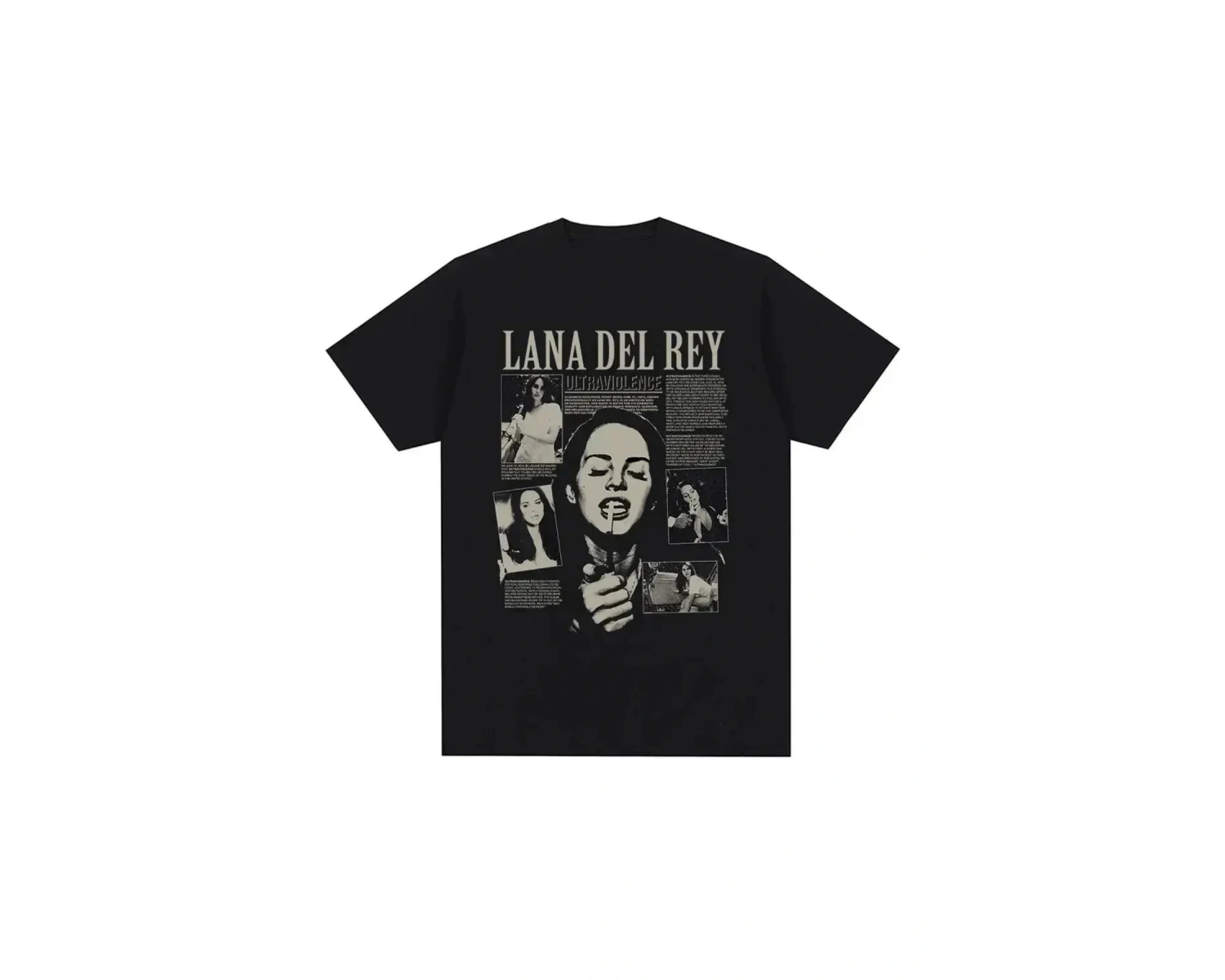 Siyah Şarkıcı Lana Del Rey Baskı Hip Hop leri Streetwear Harajuku kı