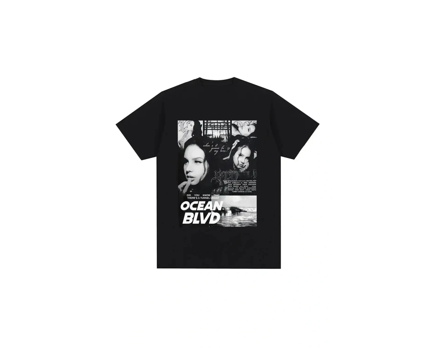 Siyah Şarkıcı Lana Del Rey Baskı Hip Hop leri Streetwear Harajuku kı