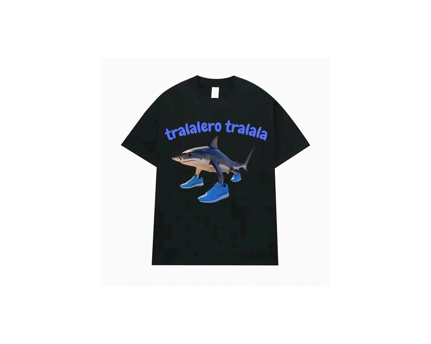 Siyah Tralalero Tralala Komik Köpekbalığı Meme Hediyeler Gotik Vintage T-s