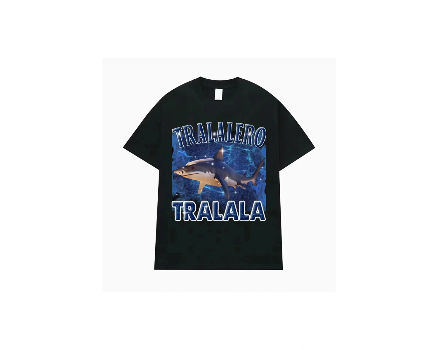 Siyah Tralalero Tralala Komik Köpekbalığı Meme Hediyeler Gotik Vintage T-s