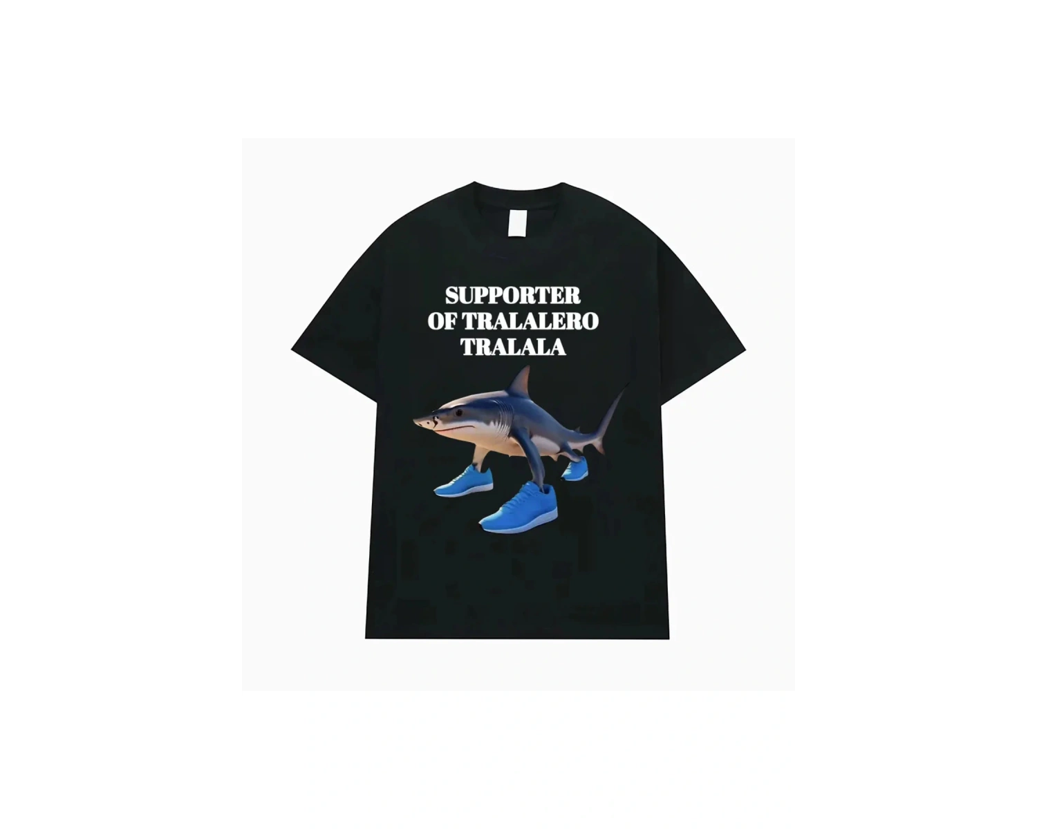 Siyah Tralalero Tralala Komik Köpekbalığı Meme Hediyeler Gotik Vintage T-s