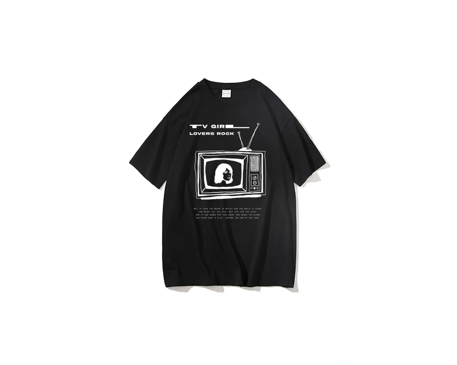 Siyah TV Tshirt Unisex Fransız Çıkış Albümü Hediye Indie Müzik Fan Tee Severler Rock Ba