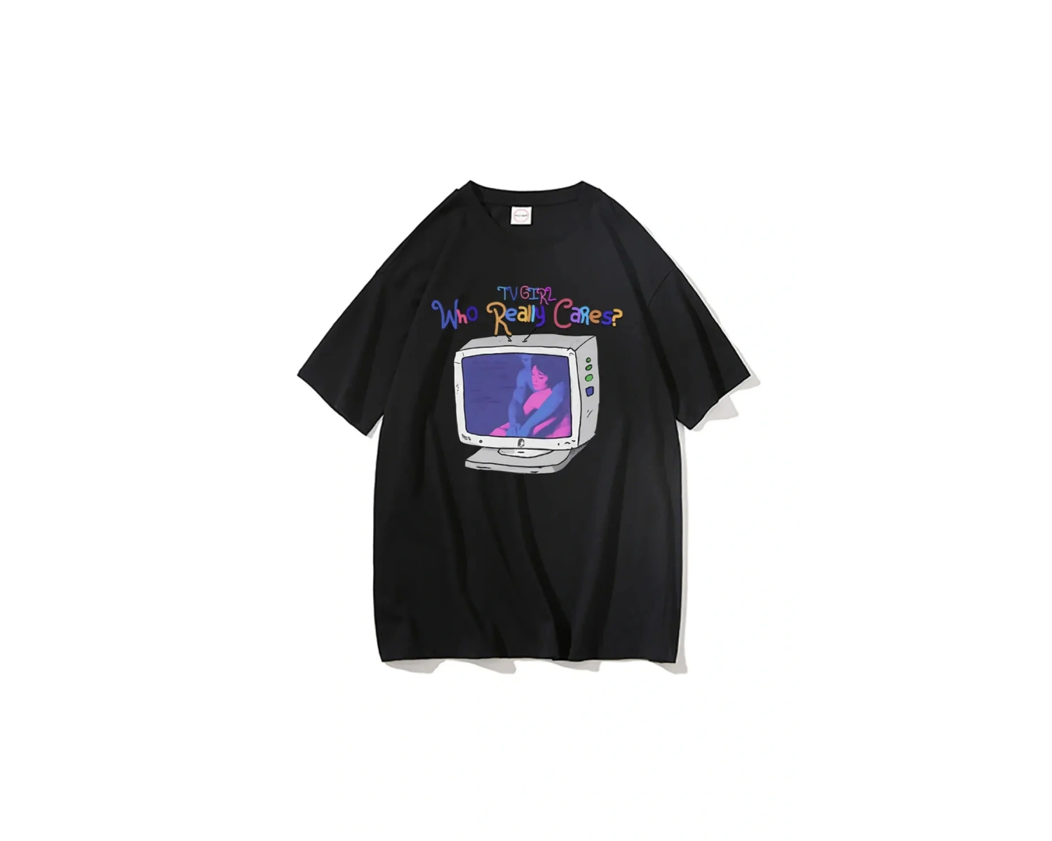 Siyah TV Tshirt Unisex Fransız Çıkış Albümü Hediye Indie Müzik Fan Tee Severler Rock Ba