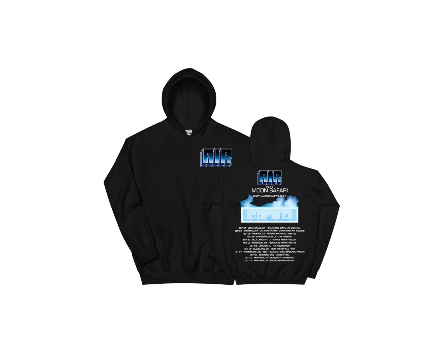 Siyah Unisex Air MOON SAFARI Dünya Turu Rahat Kapşonlu Sok