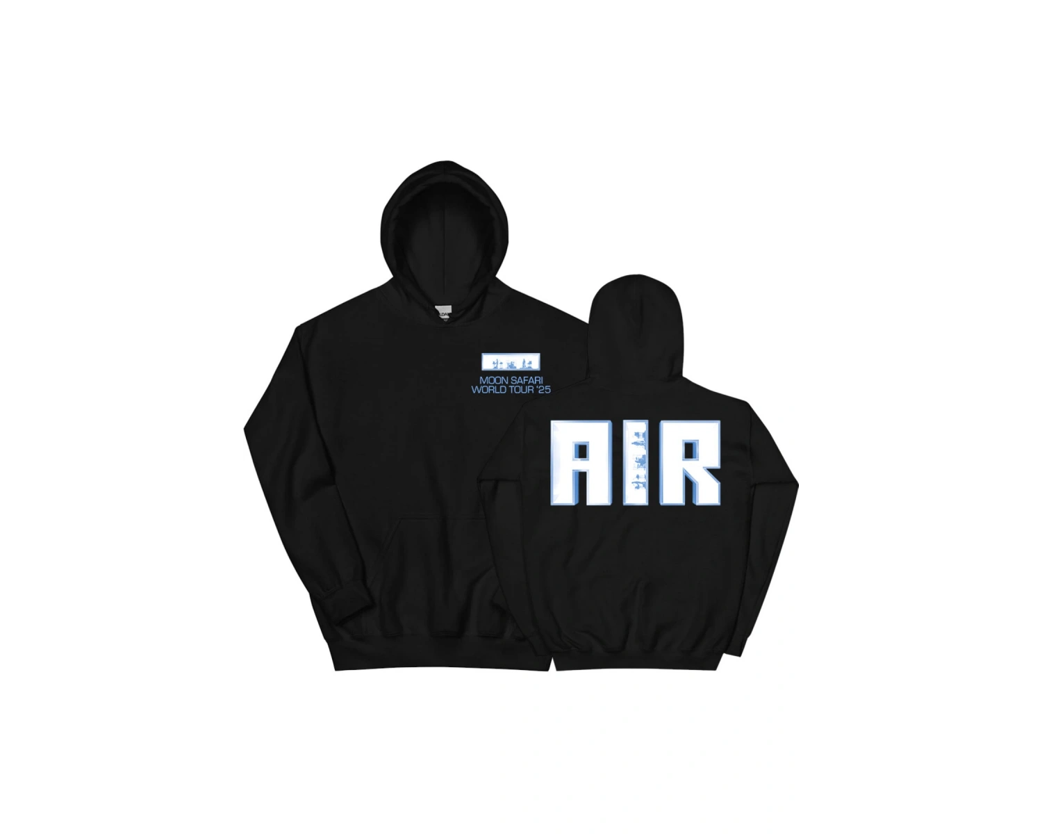 Siyah Unisex Air MOON SAFARI Dünya Turu Rahat Kapşonlu Sok