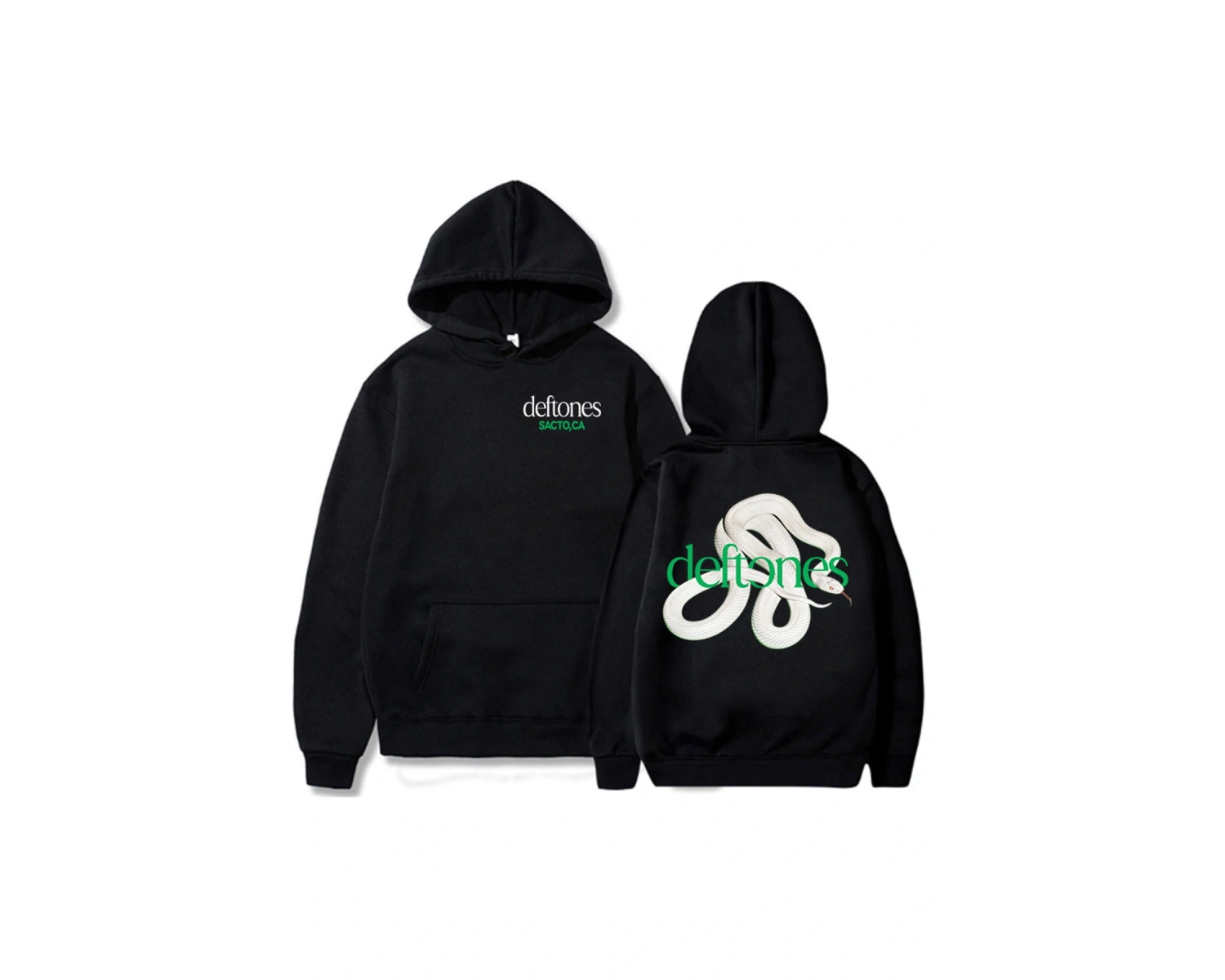 Siyah Unisex Deftones Özel Müzik Kapüşonlular 2025 Albümü Grafik Baskı Sonbahar S