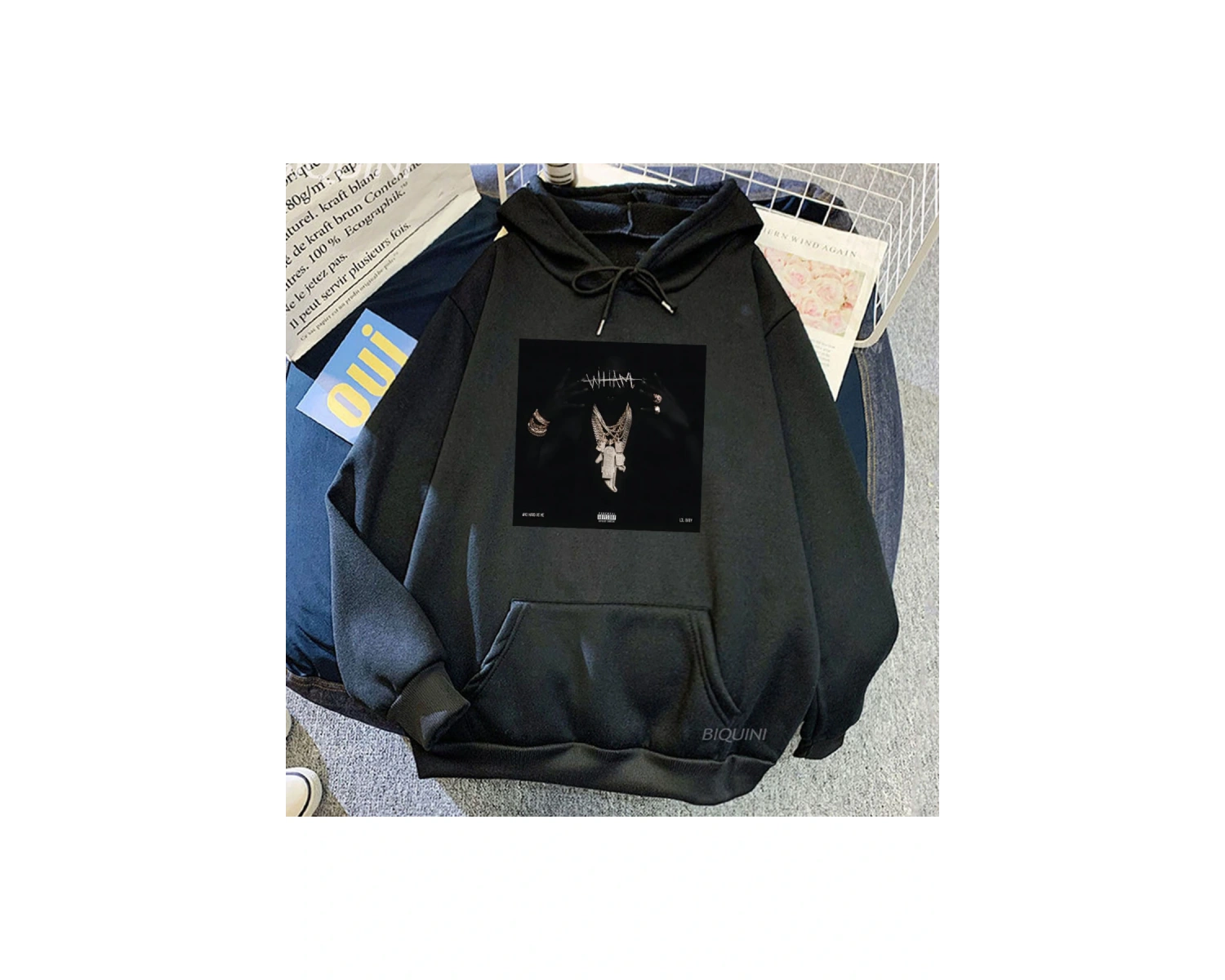 Siyah Unisex Lil Baby WHAM Who Hard As Me Heavy Mental Fashion Sweatshirt for Winter Fleece