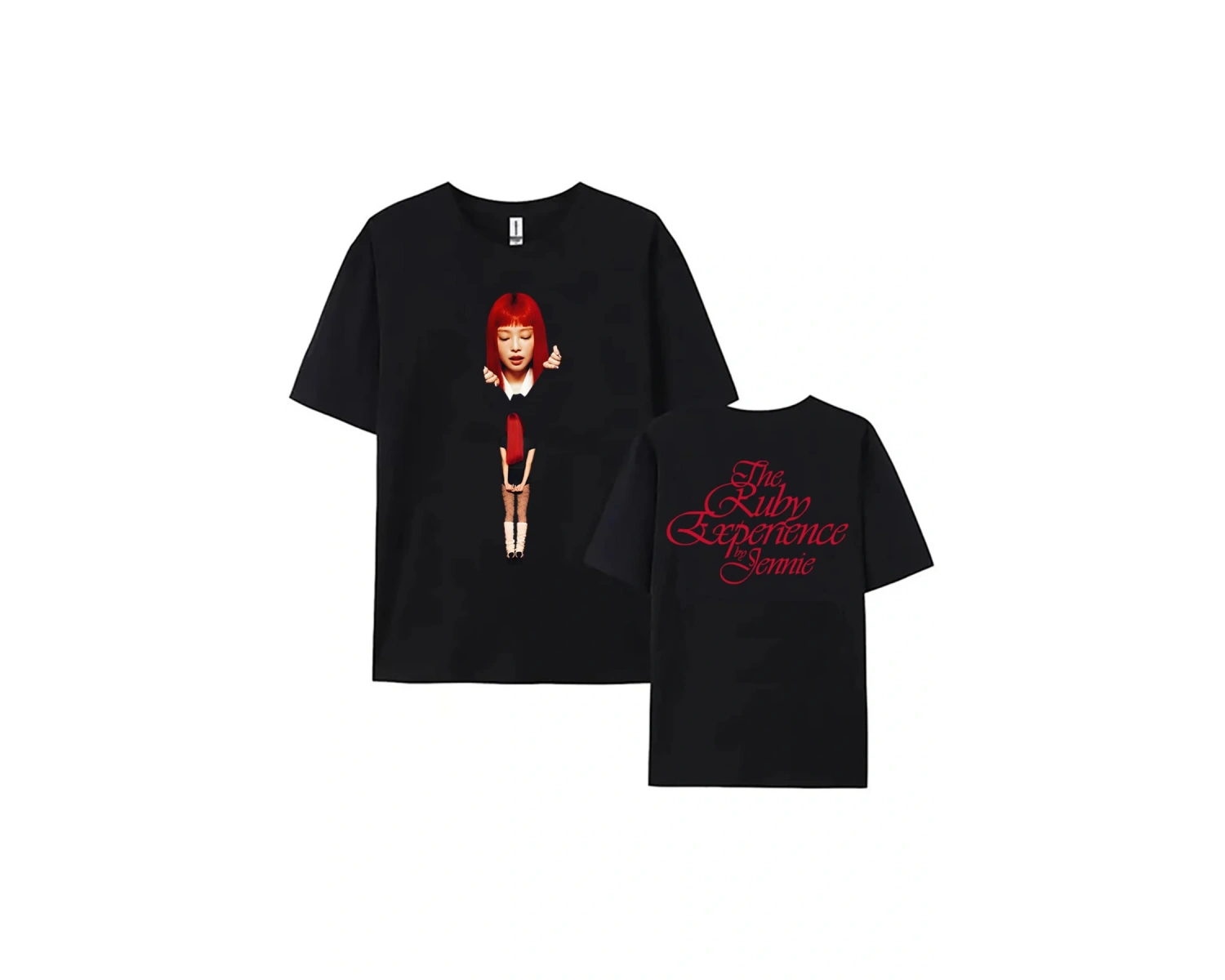 Siyah Yakut Deneyimi Crewneck Jennie Ruby Albümü Baskı Jennie Tek,