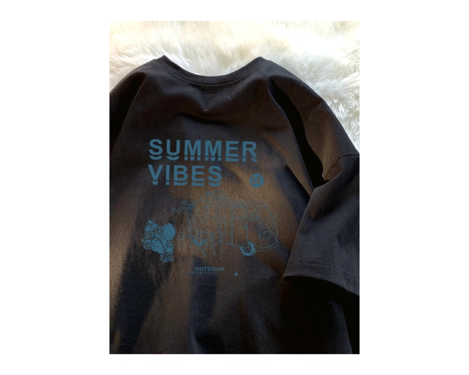 Siyah Yaz Trendi Yaz Üst Hong Kong Faionable Grafik Tees Unisex Ca