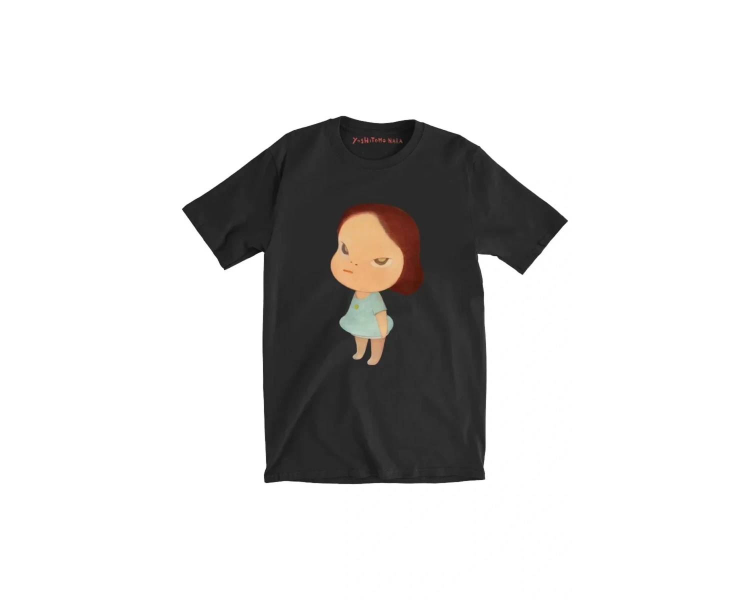 Siyah Yoshitomo Nara Gitar Yaz T Yeni Tees an Ücre