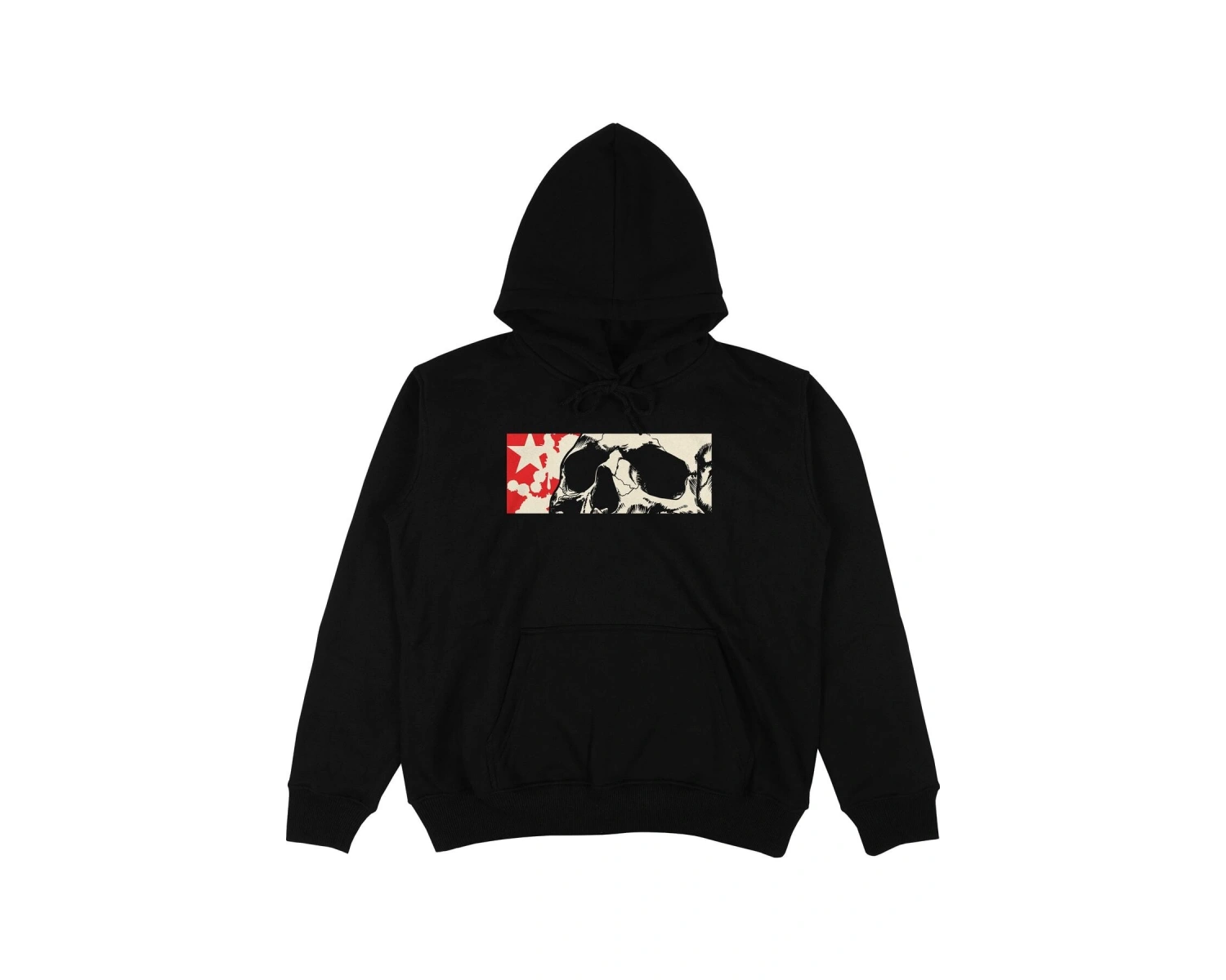 Skull Head Siyah Oversize Kapüşonlu Sweatshirt