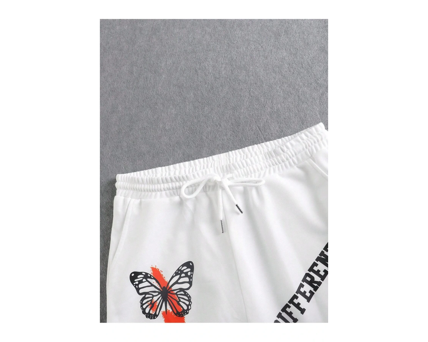 Skull  Letter Graphic Drawstring Waist Eşofman Altı