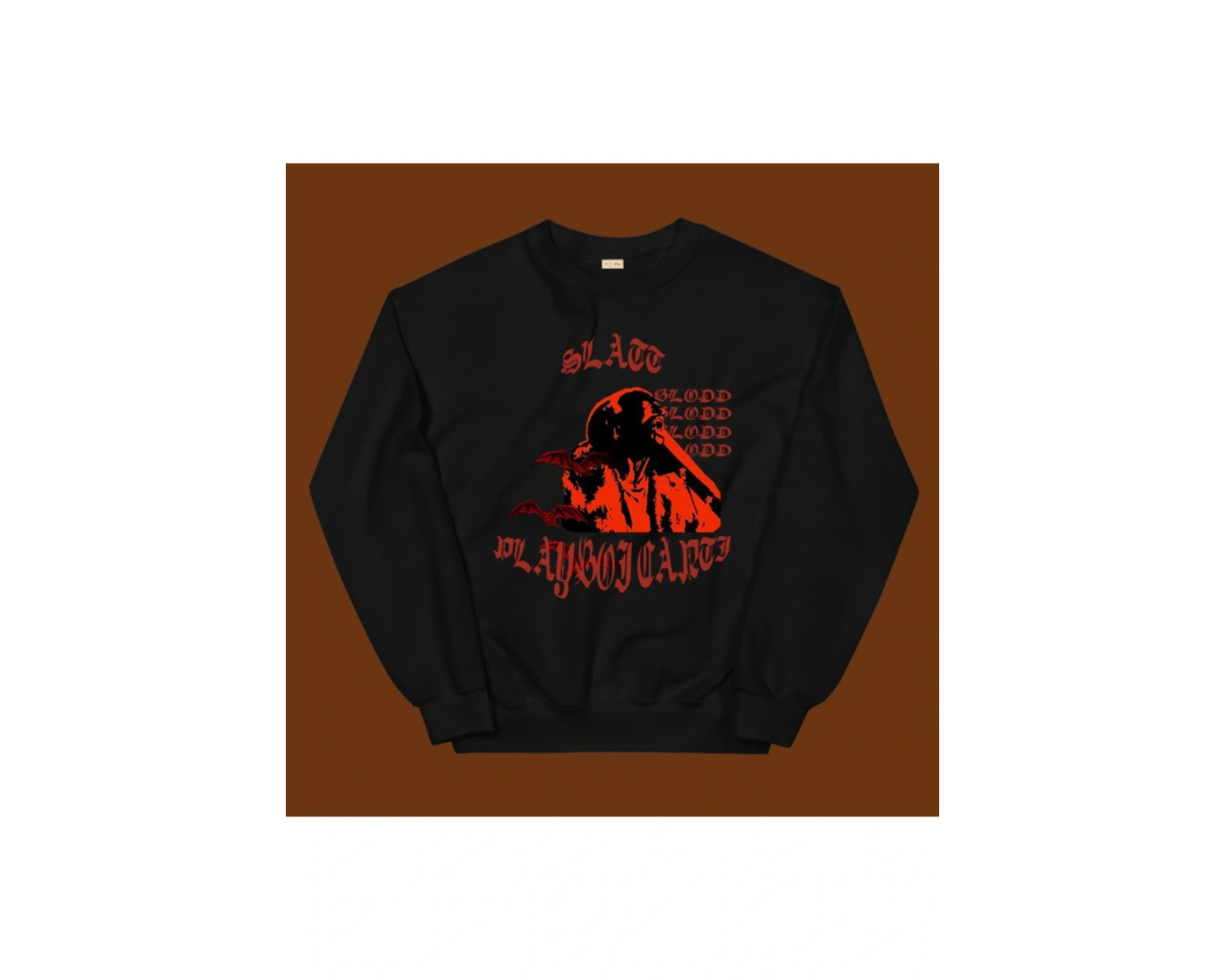 Slatted Playboi Carti Sweatshirt Beyaz