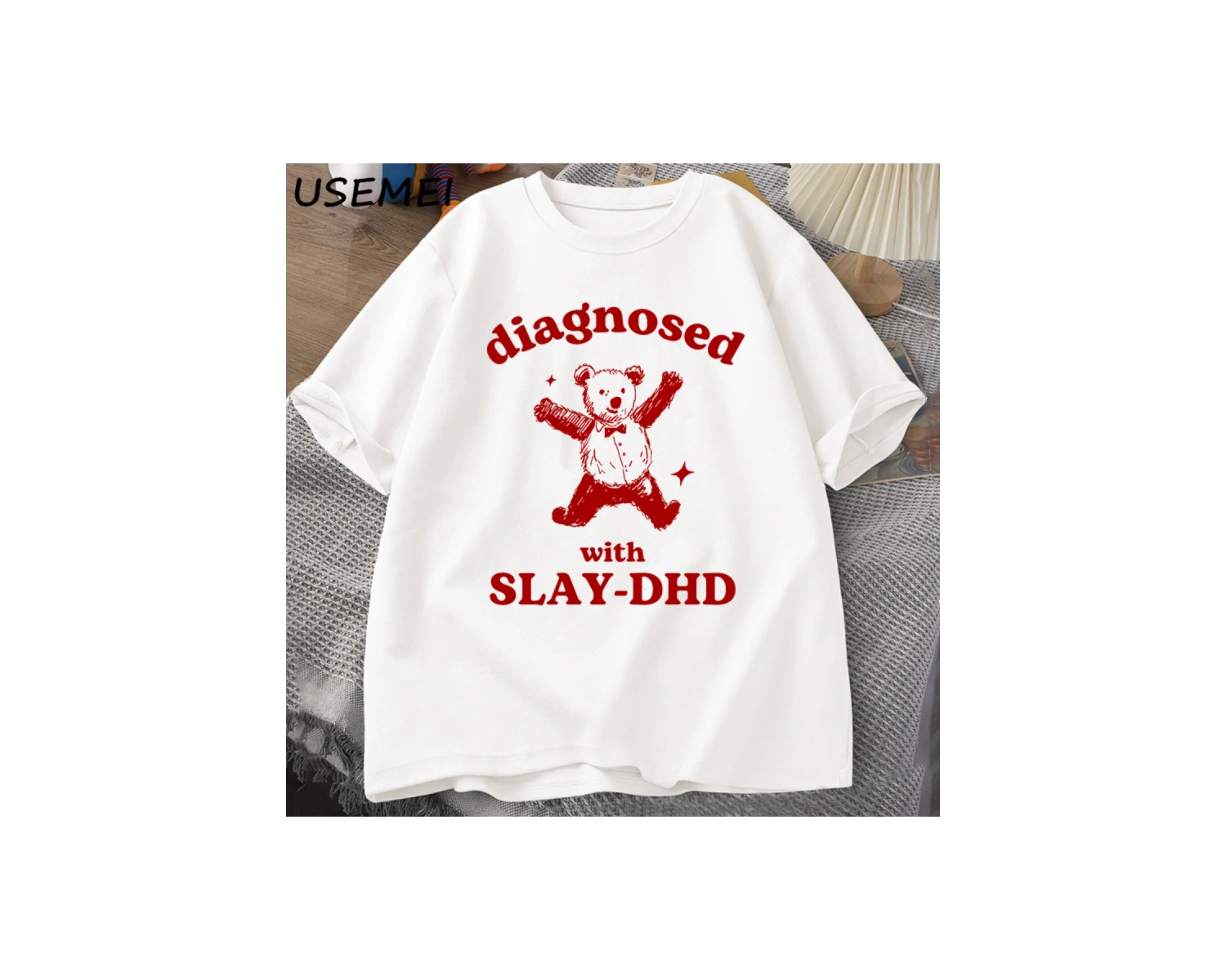 Slay ile teşhis-DHD komik Panda ayı T Shirt zihinsel sağlık karikatür Tee erkek giysileri pam 3045