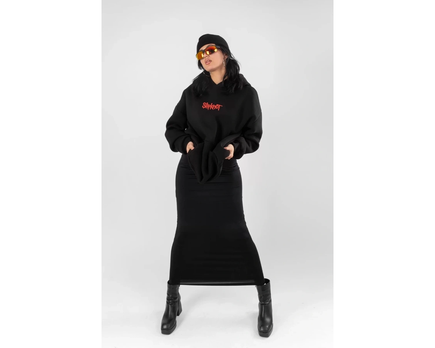 Slipknot Sırt Baskılı Beyaz Oversize Unisex