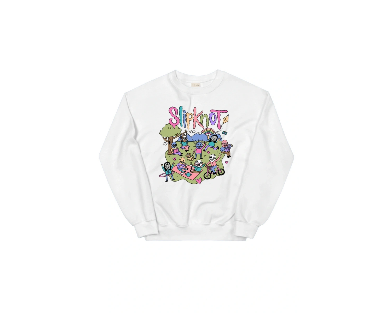 Slipknot Sweatshirt Beyaz