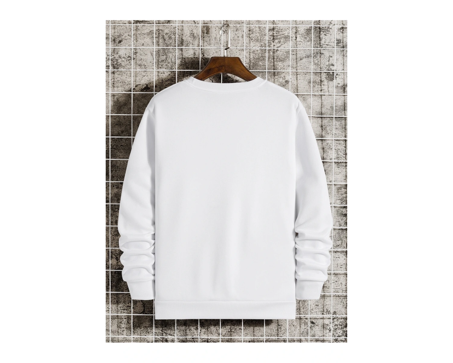 Slogan & Building Print Pullover Beyaz