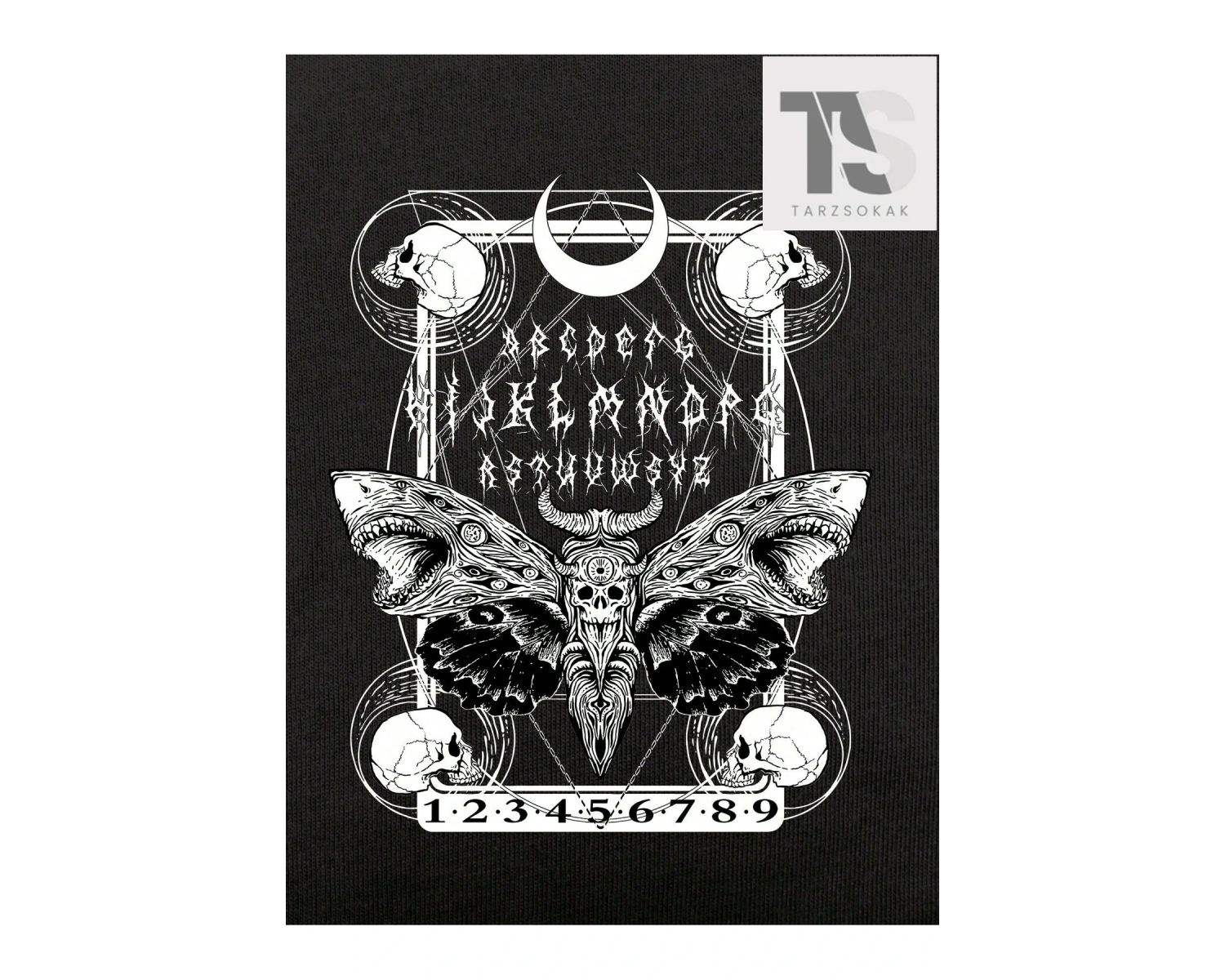 Slogan Grafikli Düşük Omuz Oversize Tişört