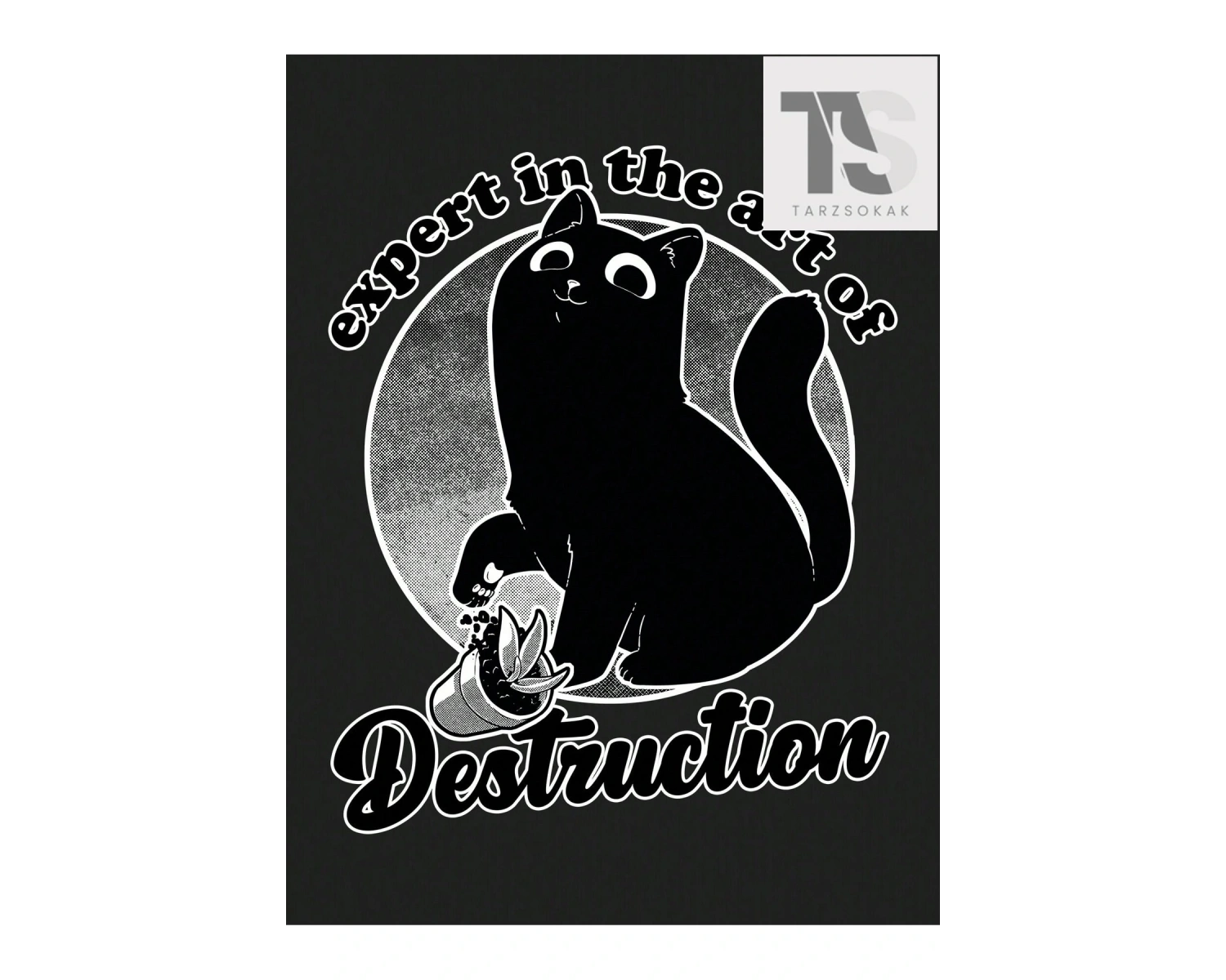 Slogan Grafikli Düşük Omuzlu Tişört