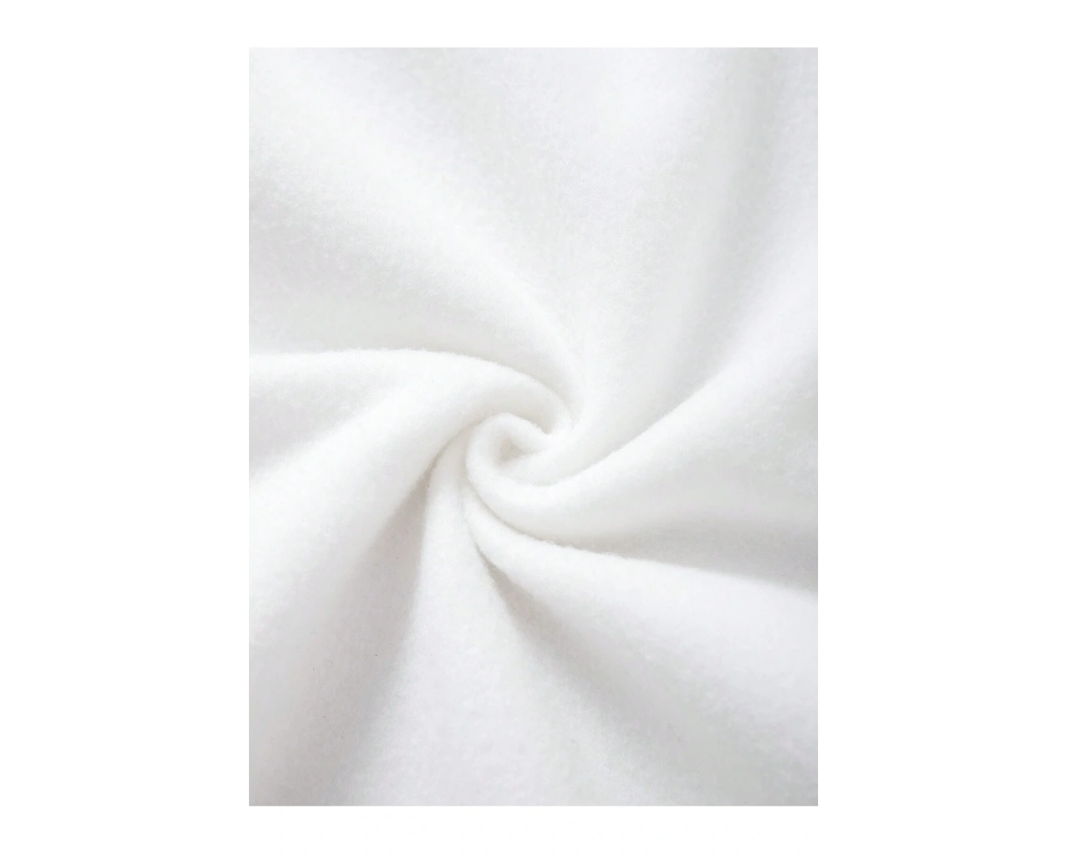 Slogan Grafikli Kanguru Cepli Büzgülü Kapüşonlu Üst Beyaz