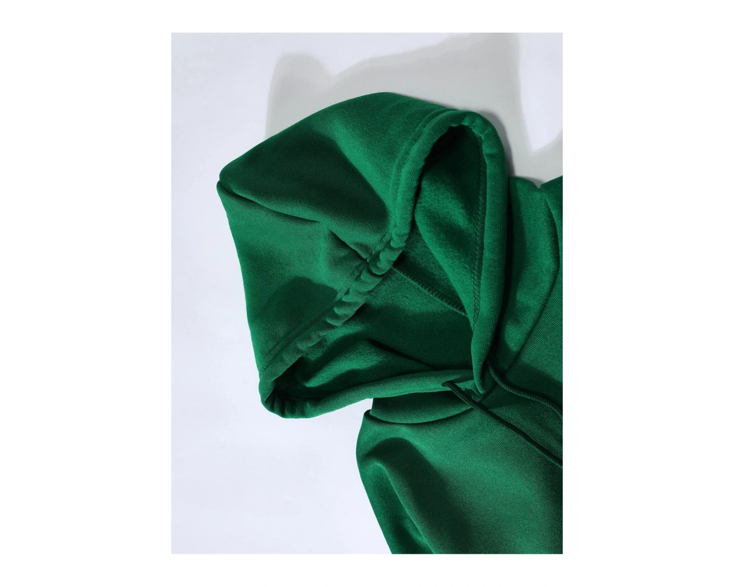 Slogan Grafikli Kanguru Cepli Kapüşonlu Üst Yeşil