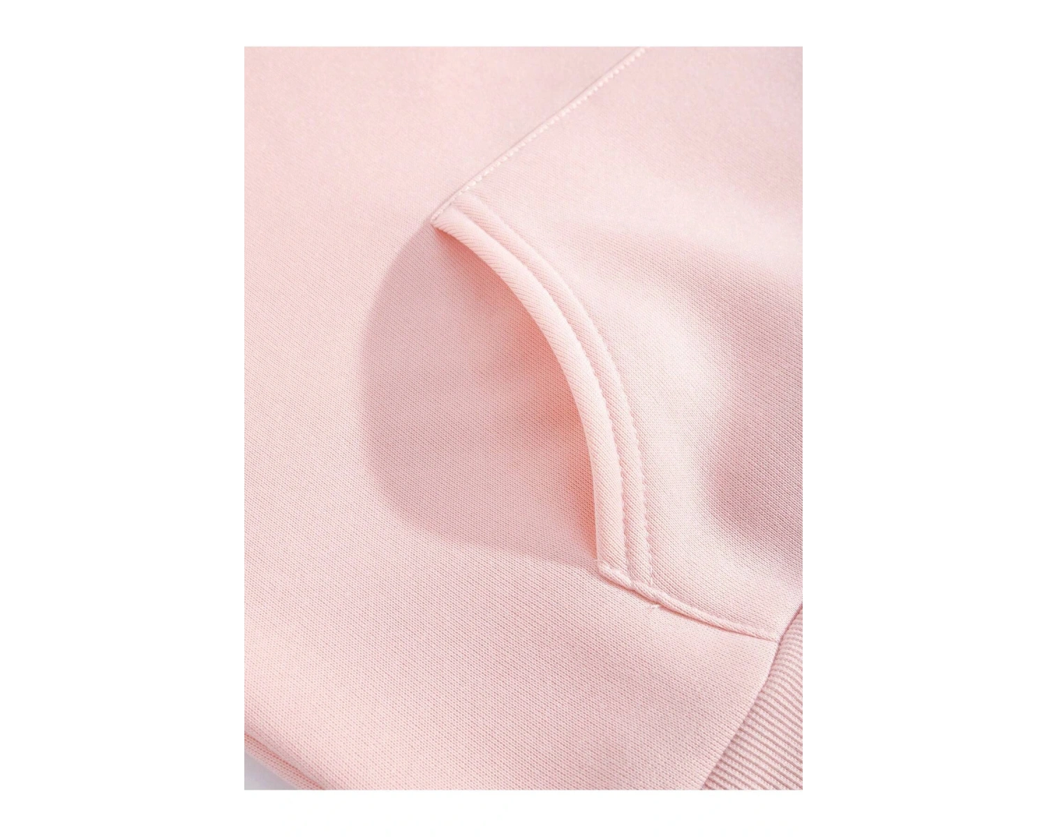 Slogan Graphic Kangaroo Pocket Drawstring Hoodie Pembe