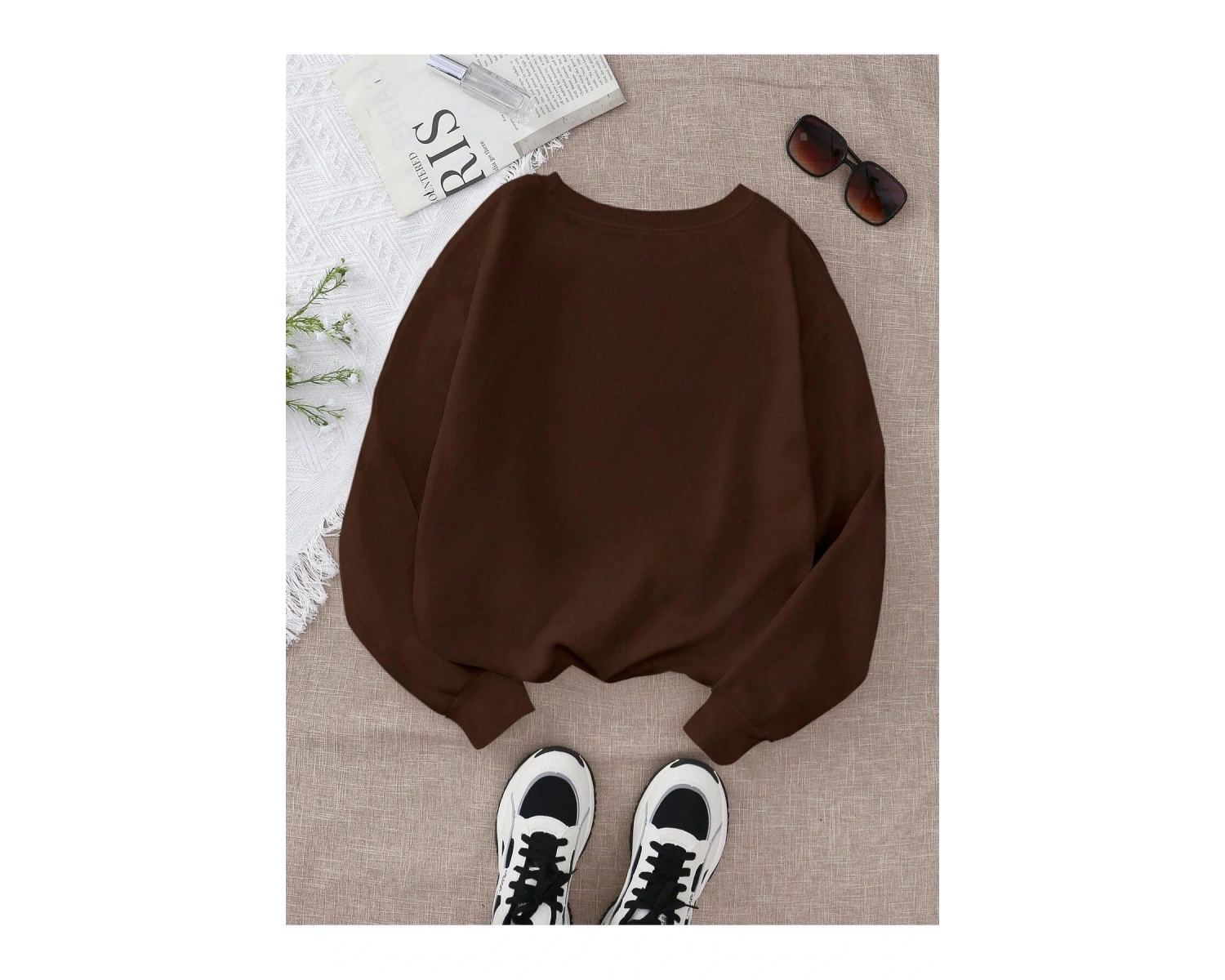 Slogan Graphic Thermal Lined Sweatshirt