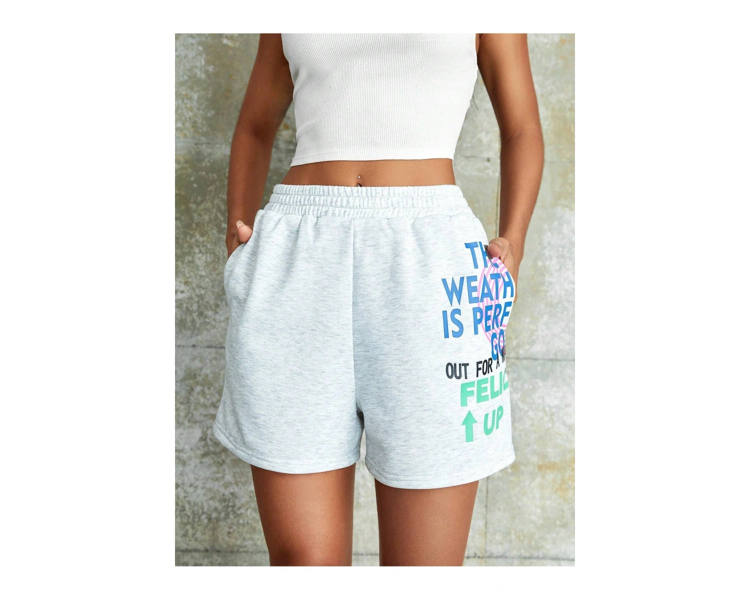 Slogan Graphic Track Şort