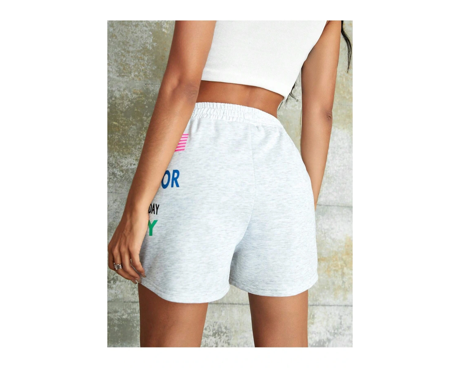 Slogan Graphic Track Şort