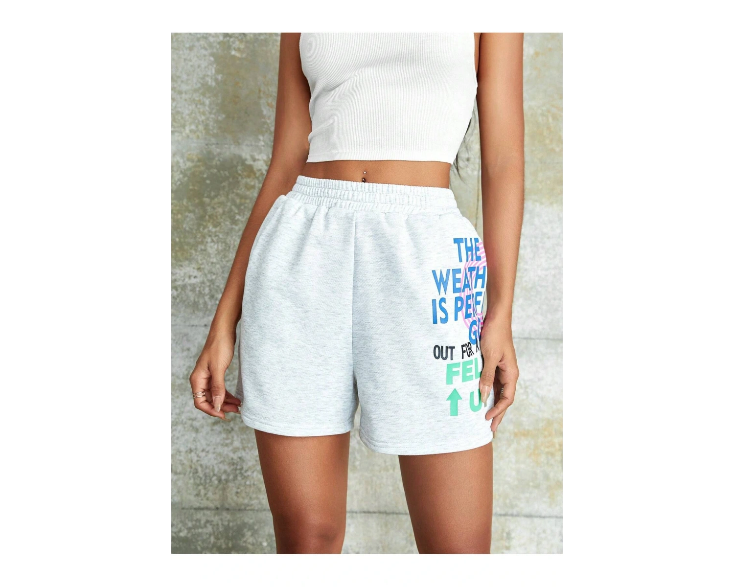 Slogan Graphic Track Şort