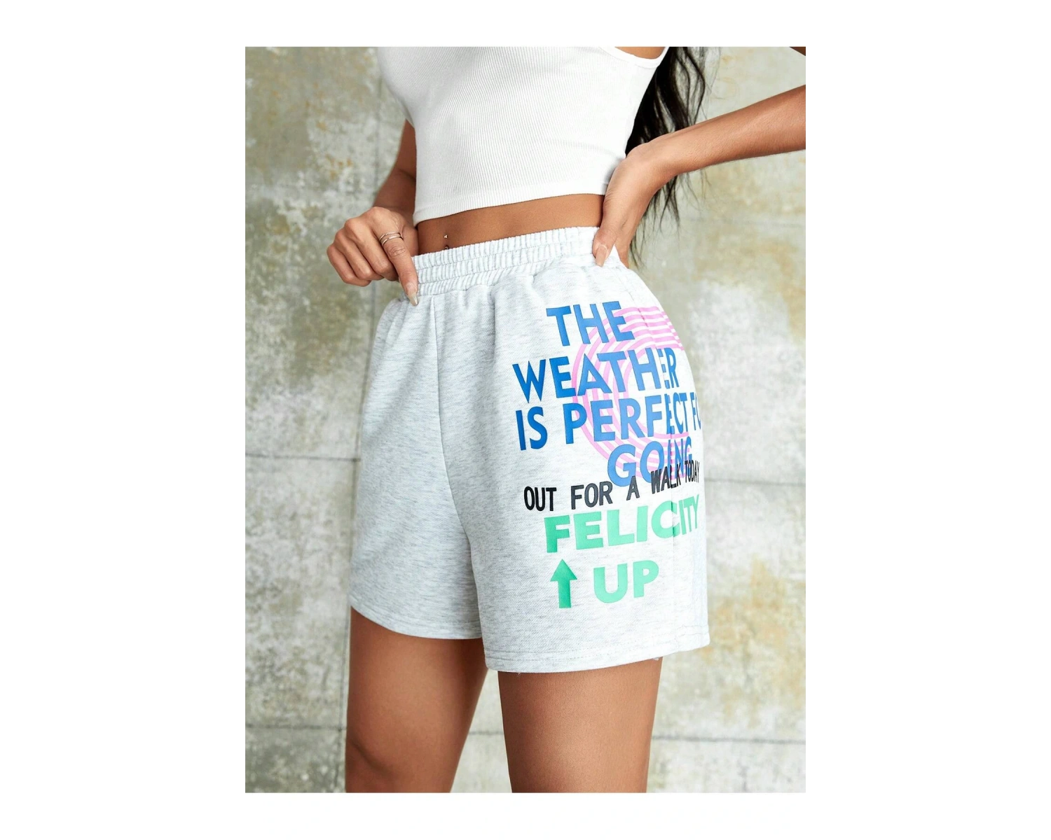 Slogan Graphic Track Şort