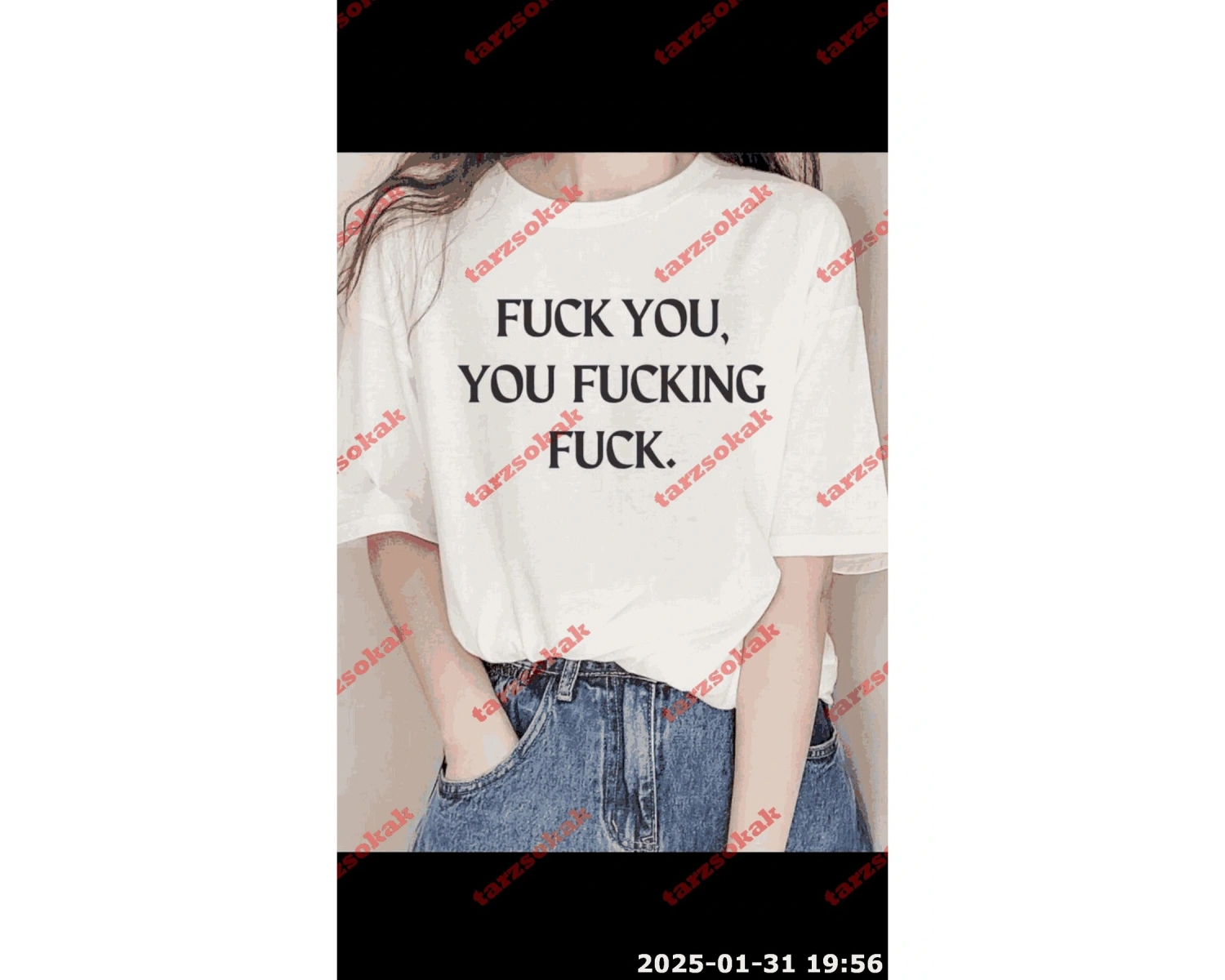Slogan Unisex Yazılı Oversize Tshirt TWGWBR26