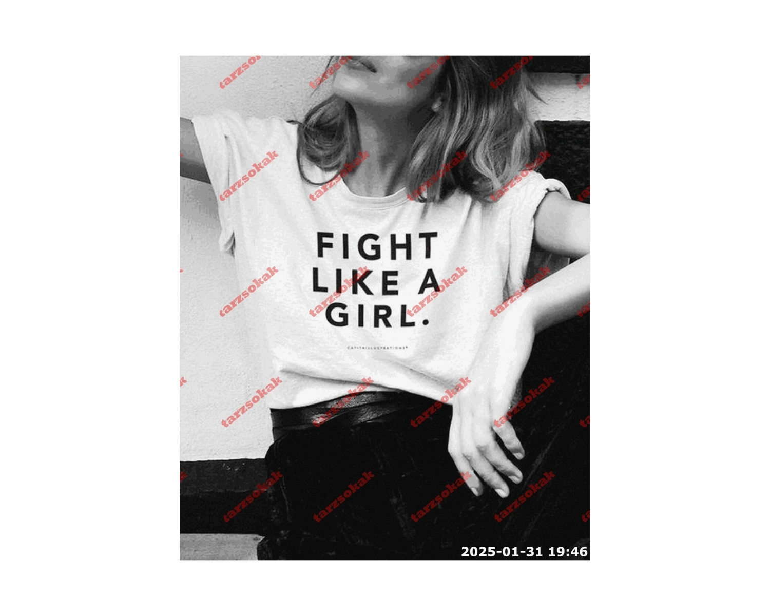 Slogan Unisex Yazılı Oversize Tshirt TWGWBR32