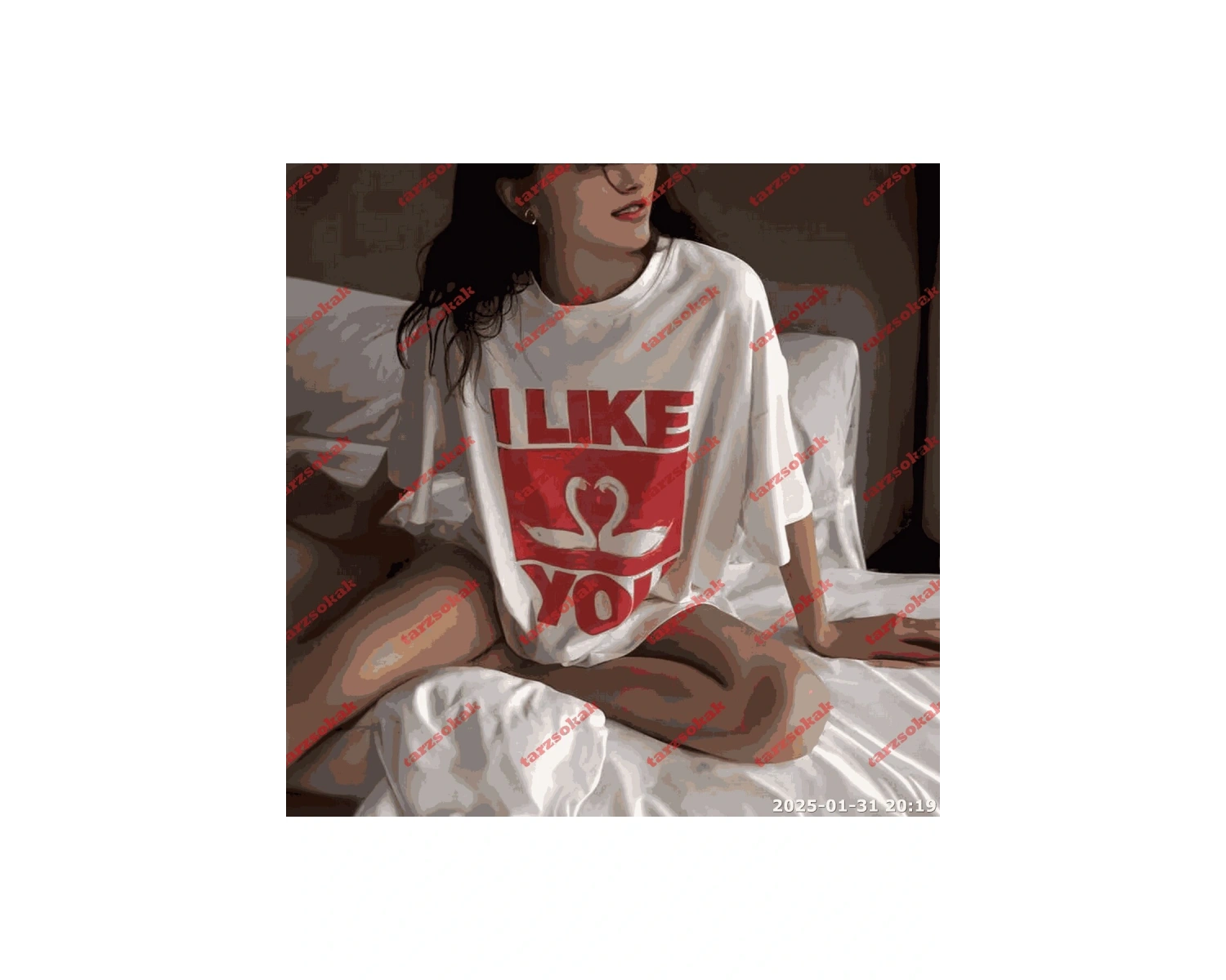 Slogan Unisex Yazılı Oversize Tshirt TWGWBR49