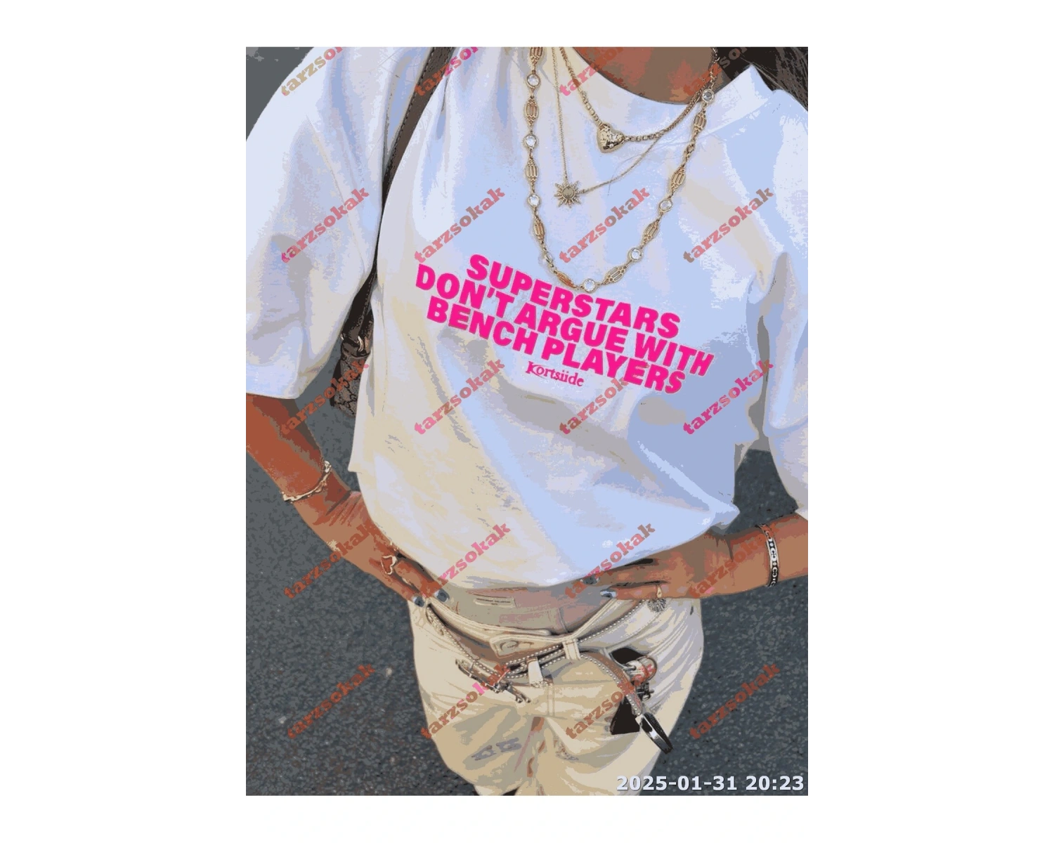 Slogan Unisex Yazılı Oversize Tshirt TWGWBR61