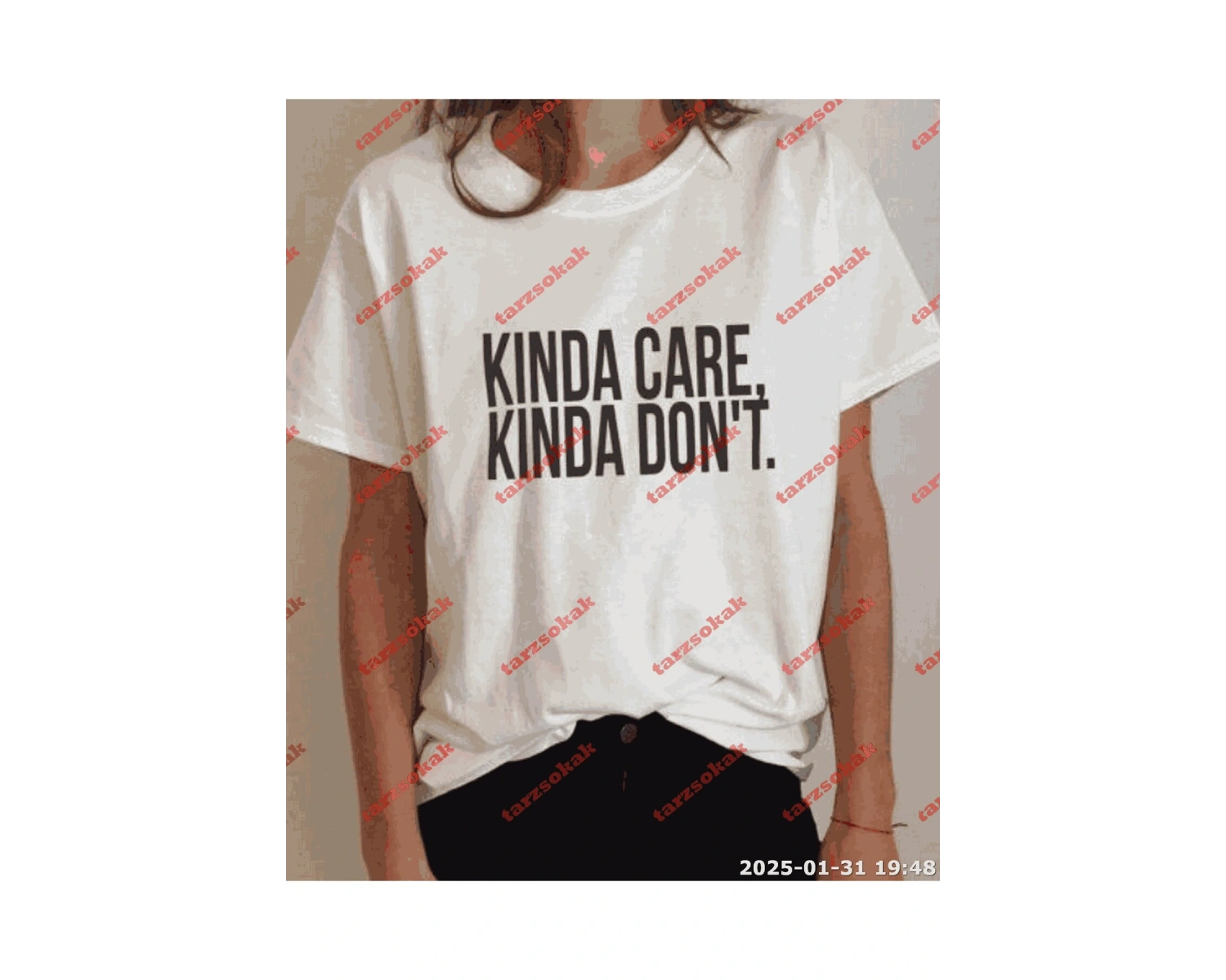 Slogan Unisex Yazılı Oversize Tshirt TWGWBR63