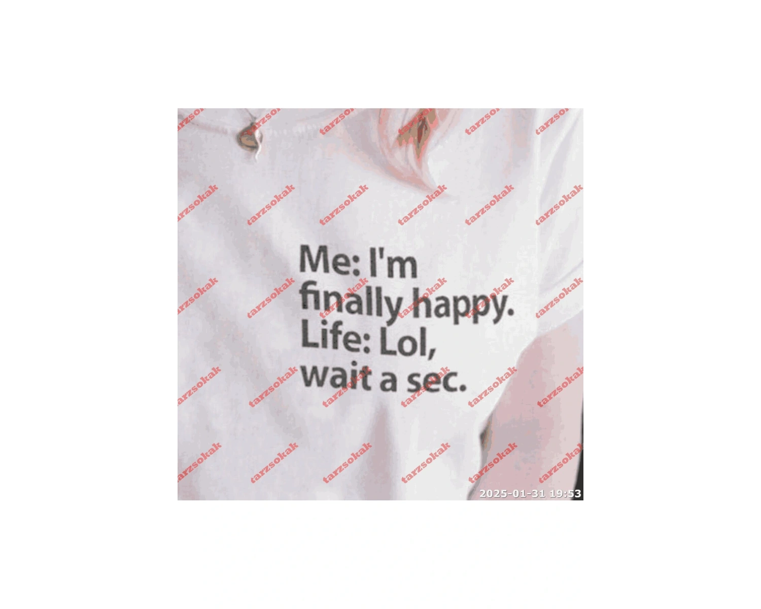 Slogan Unisex Yazılı Oversize Tshirt TWGWBR64