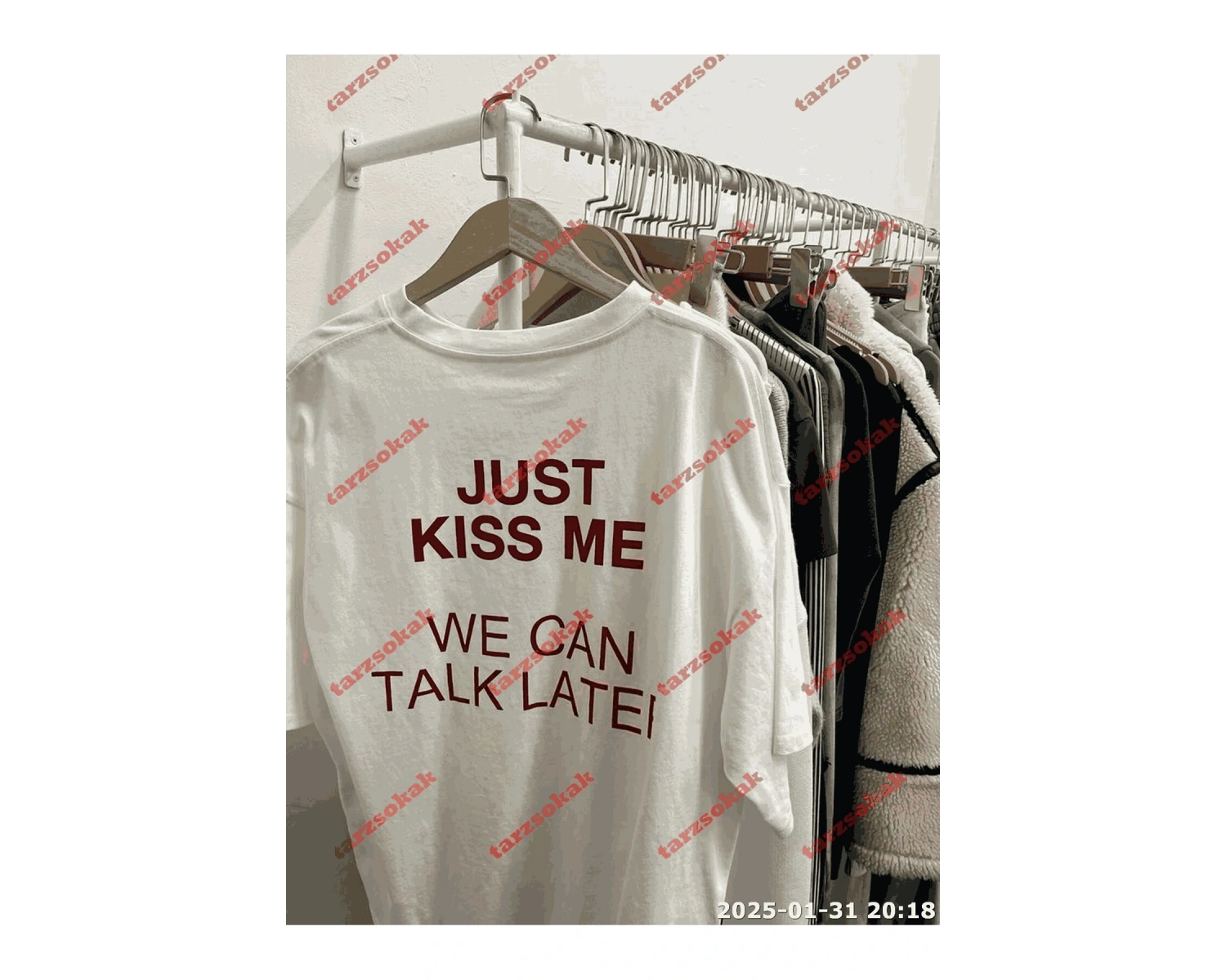 Slogan Unisex Yazılı Oversize Tshirt TWGWBR68