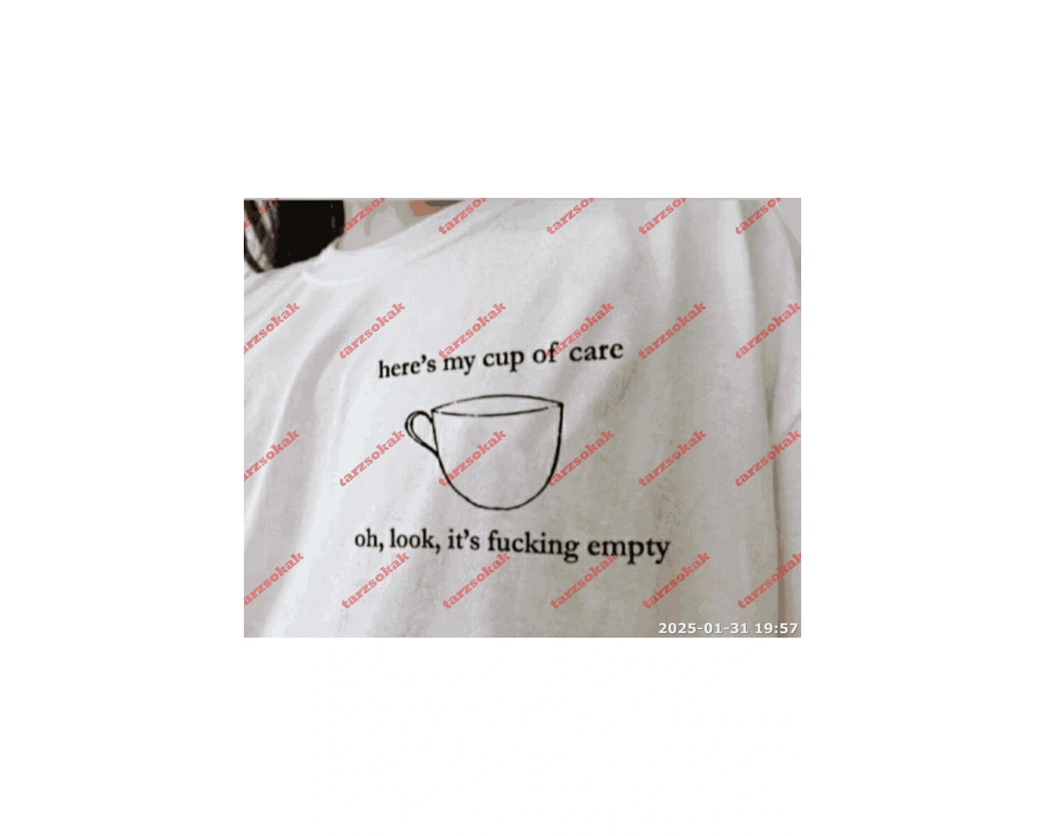 Slogan Unisex Yazılı Oversize Tshirt TWGWBR74