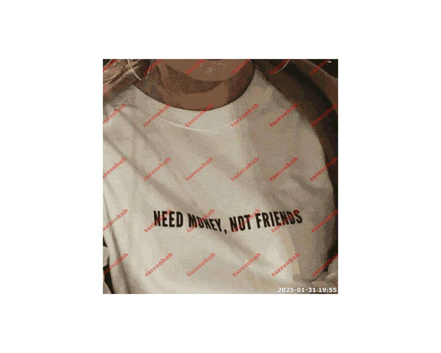 Slogan Unisex Yazılı Oversize Tshirt TWGWBR9