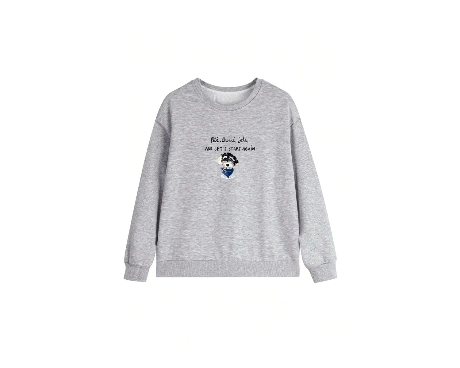 Slogan ve Karikatür Grafikli Düşük Omuz Oversize Sweat Beyaz