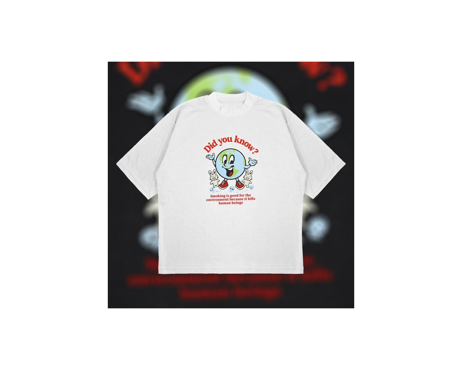 Smoke Is Good Oversize Unisex Pamuklu Nefes Alan Kalın Kumaşlı