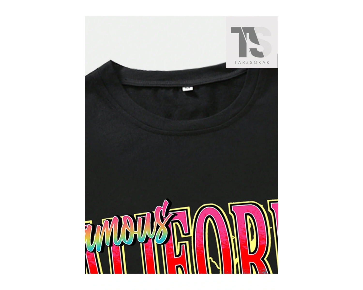 Sokak Hayatı Erkek Mektup Grafik Damla Omuz Tişört